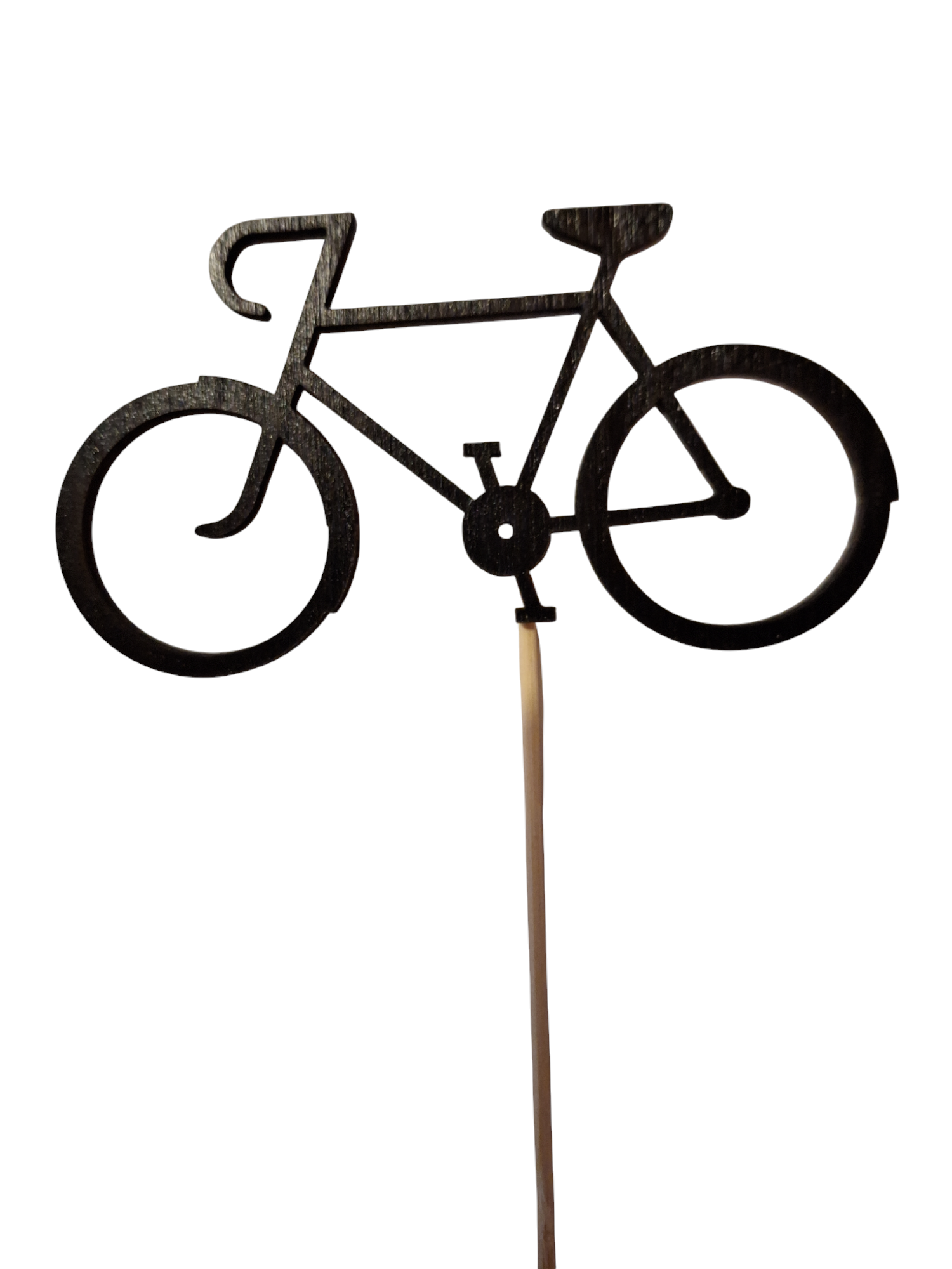 Drevený zápich bicykel