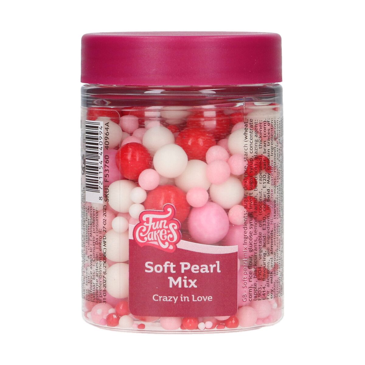 FunCakes Soft perličky Mix Crazy in Love 80g