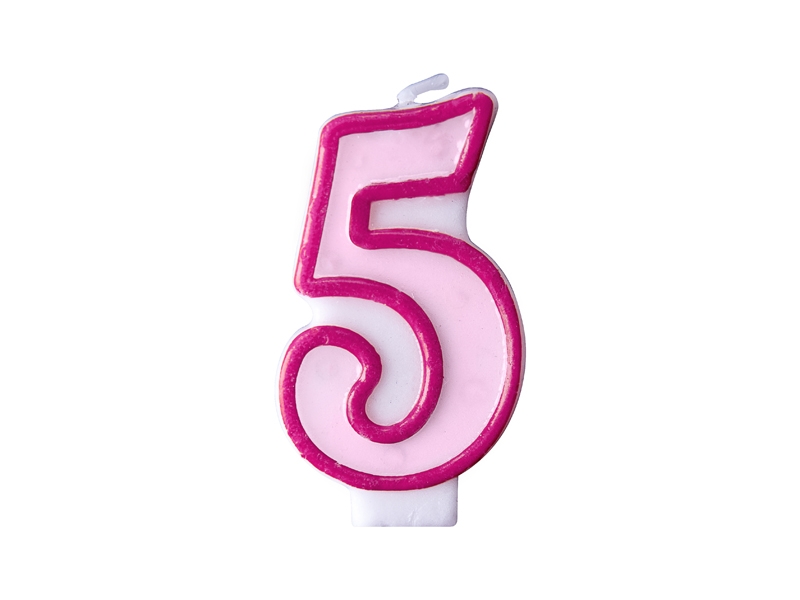 Sviečka ružová 5