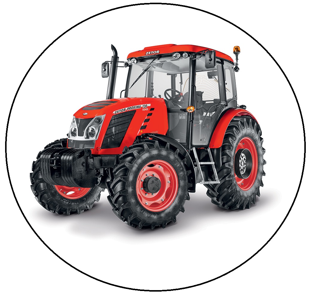 Obrázok traktor červený
