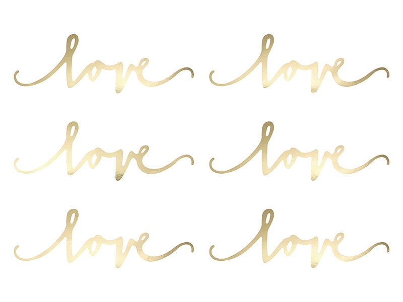 Papierová dekorácia zlatá Love