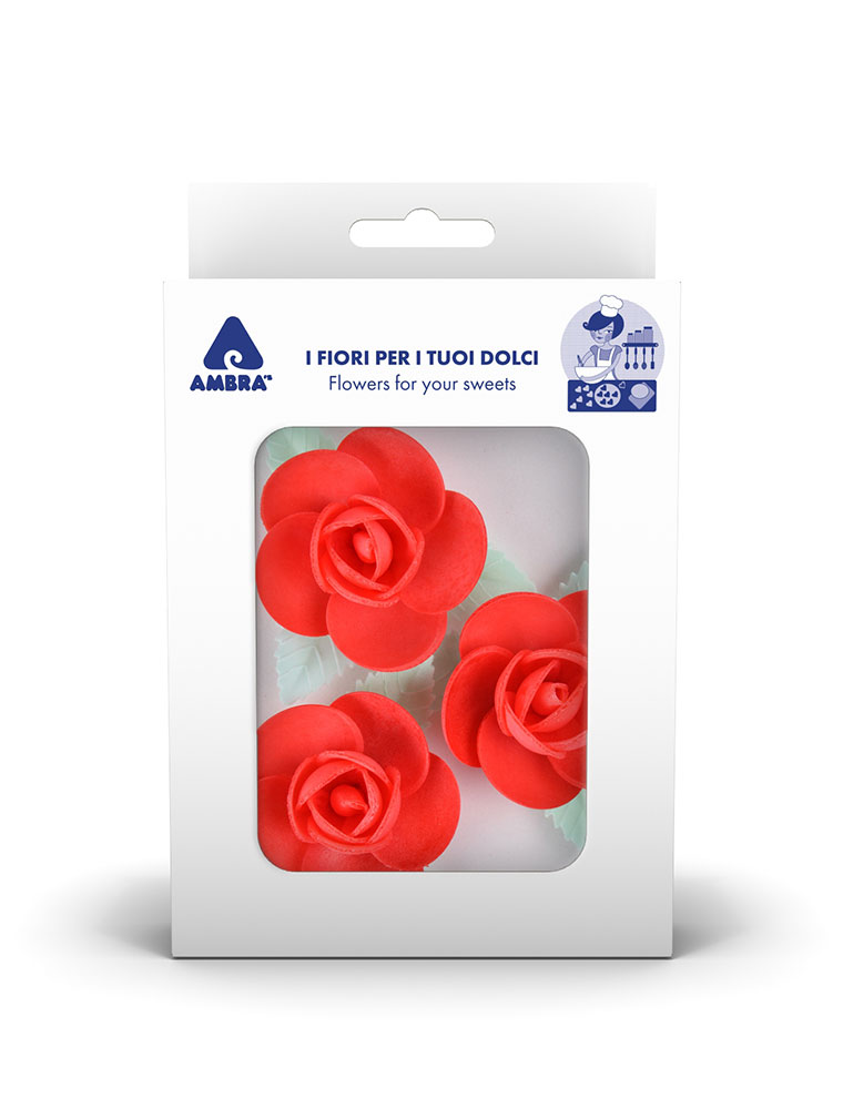 Ruže z jedlého papiera červené