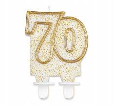 Sviečka zlatá 70