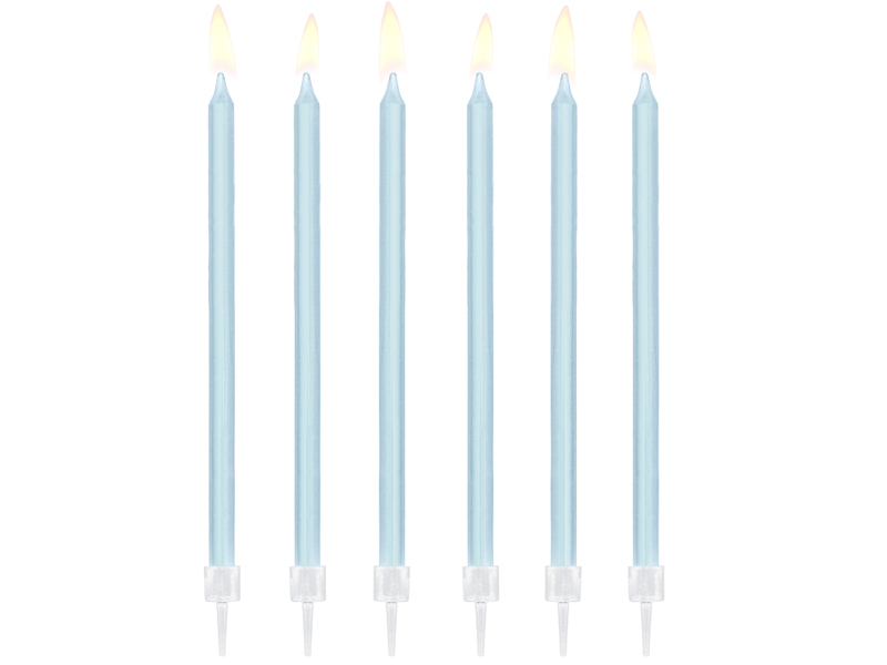 PD sviečky svetlo modré 12 ks