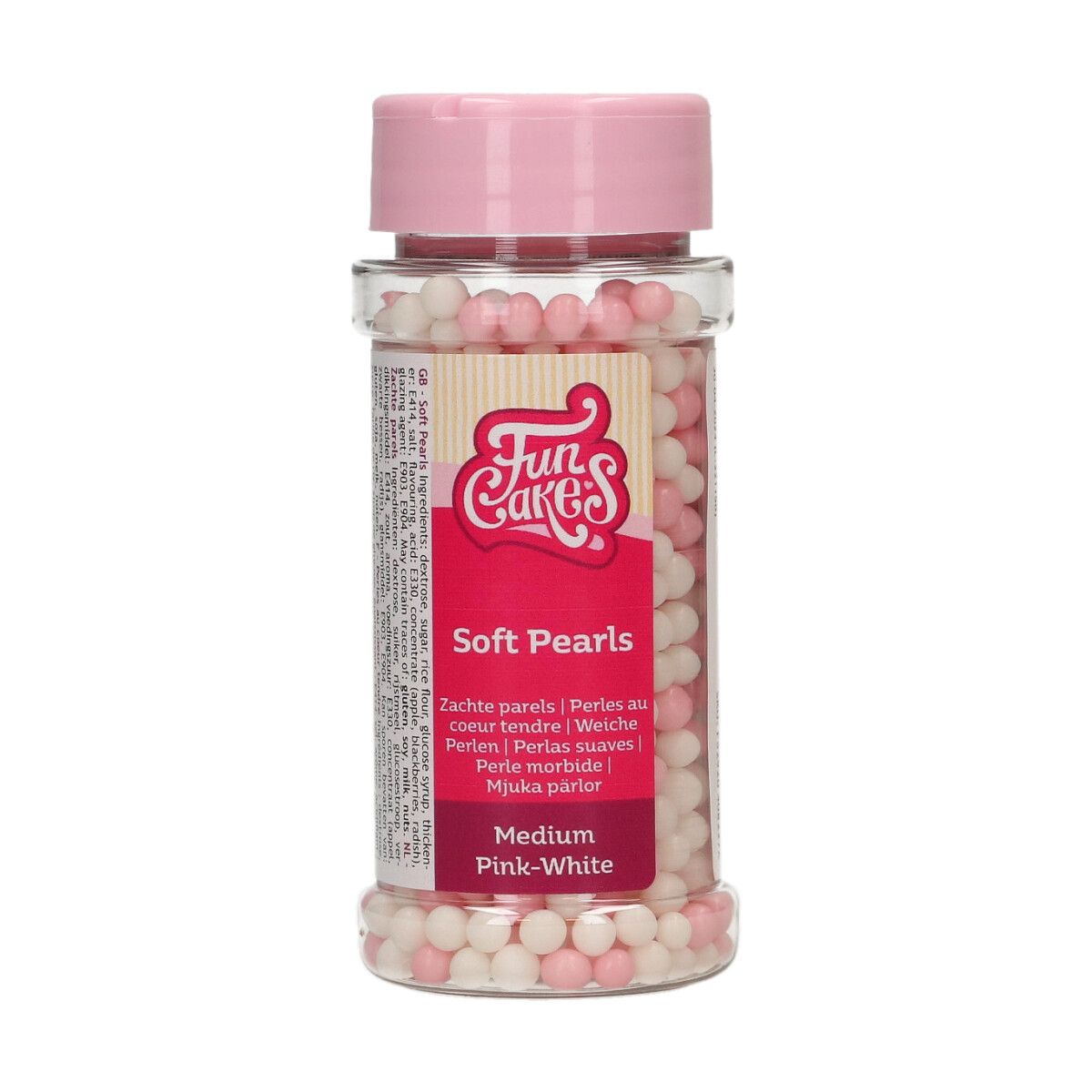 FunCakes perličky bielo-ružové 60g
