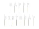 Sviečky biele Happy Birthday
