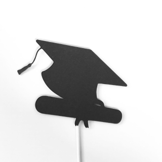 Zápich silueta promócie – diplom a čiapka