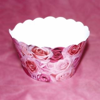 Cupcake krajka farebné ruže 12ks
