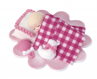 Cukrové bábätko spiace ružové