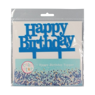 Zápich Happy Birthday modrý