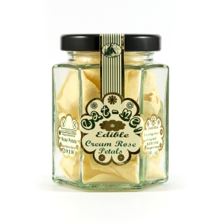 Sušené jedlé kvety v skle Cream Rose Petals 160ml
