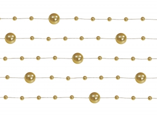 Girlanda perlová zlatá 1,3 m