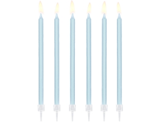 PD sviečky svetlo modré 12 ks