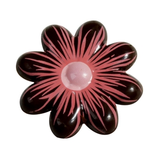 Čokoládový kvet tmavý 3,8 cm 120 ks