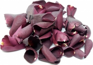 Sušené jedlé kvety v skle Burgundy Rose Petals 195ml