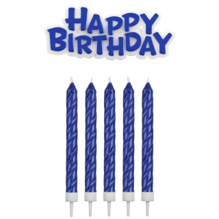 PME sviečky Happy Birthday Blue 